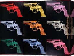 Warhol Canvas Paintings - Gun 1982 by Andy Warhol