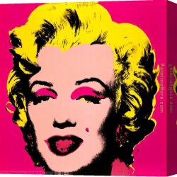Warhol Canvas Paintings - Marilyn Monroe Pink by Andy Warhol