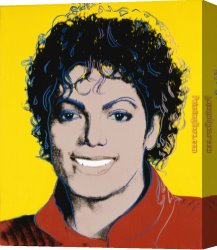 Michael Jackson Moonwalk Canvas Paintings - Michael Jackson by Andy Warhol