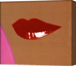 Warhol Canvas Paintings - Page from Lips Book by Andy Warhol