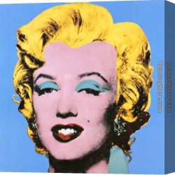 In Blue Canvas Paintings - Shot Blue Marilyn 1964 by Andy Warhol