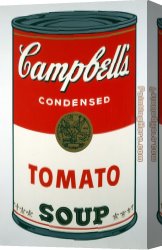Warhol Canvas Paintings - Tomato Soup by Andy Warhol
