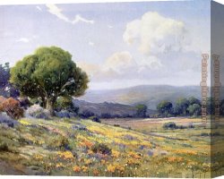 The Angel And Tobias with The Fish Canvas Paintings - Angel Espoy California Wildflowers by Angel Espoy