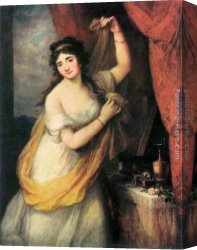 Portrait of a Woman Canvas Paintings - Portrait of a Woman by Angelica Kauffmann