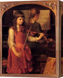 A Duet Canvas Paintings - A Duet by Anna Lea Merritt