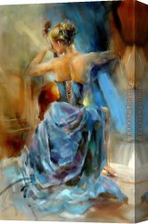 Anna Canvas Paintings - Blue Note 1 by Anna Razumovskaya