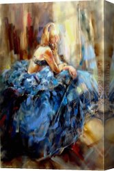 Anna Canvas Paintings - Dancing With a Violin 3 by Anna Razumovskaya