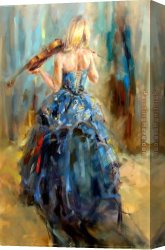 Anna Canvas Paintings - Dancing With a Violin 4 by Anna Razumovskaya