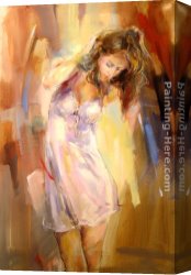 The Angel And Tobias with The Fish Canvas Paintings - Morning Angel by Anna Razumovskaya