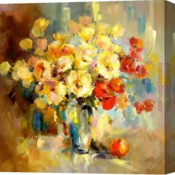 Razumovskaya Canvas Paintings - Morning Joy by Anna Razumovskaya