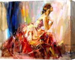 Praying Monks Canvas Paintings - Praying For Love by Anna Razumovskaya