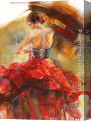 Passion Canvas Paintings - Red Passion 2 by Anna Razumovskaya