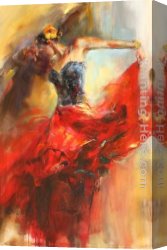 A Russian Beauty Canvas Paintings - She Dances In Beauty 1 by Anna Razumovskaya
