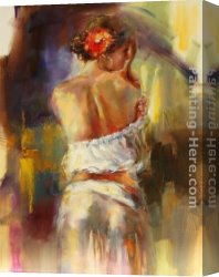 Spanish Town Canvas Paintings - Spanish Rose by Anna Razumovskaya