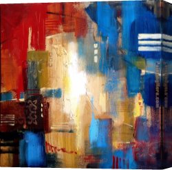 Razumovskaya Canvas Paintings - Street Lights 2 by Anna Razumovskaya