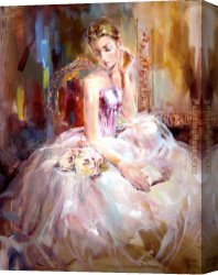 Anna Canvas Paintings - The Earring by Anna Razumovskaya