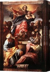 Carracci Canvas Paintings - Assumption of the Virgin Mary by Annibale Carracci