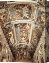 Carracci Canvas Paintings - Farnese Ceiling Fresco by Annibale Carracci