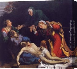 Carracci Canvas Paintings - Lamentation of Christ by Annibale Carracci