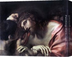 Carracci Canvas Paintings - Mocking of Christ by Annibale Carracci