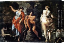 Carracci Canvas Paintings - The Choice of Heracles by Annibale Carracci