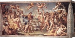 Carracci Canvas Paintings - Triumph of Bacchus and Ariadne by Annibale Carracci