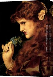 Anthony Canvas Paintings - Love by Anthony Frederick Sandys