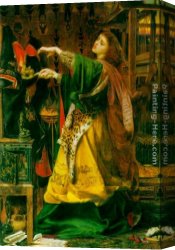 The Temptation of St. Anthony Canvas Paintings - Morgana le Fay by Anthony Frederick Sandys