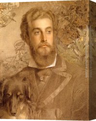 Anthony Canvas Paintings - Portrait Of Cyril Flower, Lord Battersea by Anthony Frederick Sandys