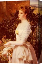Anthony Canvas Paintings - Portrait Of Julia Smith Caldwell by Anthony Frederick Sandys