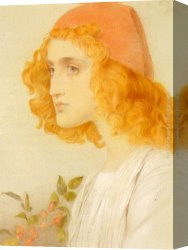 Cap Gris-nez Canvas Paintings - The Red Cap by Anthony Frederick Sandys