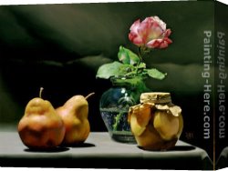 Anthony Canvas Paintings - Red and Green by Anthony J. Ryder