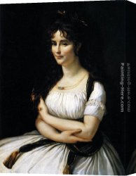 Antoine Canvas Paintings - Madame Pasteur by Antoine Jean Gros
