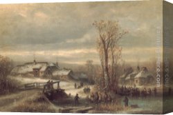 Anton Canvas Paintings - Muhle an Der Sempt in Oberbayern by Anton Doll