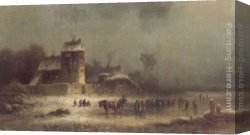 Anton Canvas Paintings - Partie aus Pfarrkirchen im Rotthal by Anton Doll