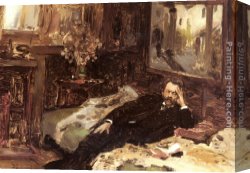 Anton Canvas Paintings - Bildnis Des Karl Radnitsky by Anton Romako