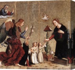 Annunciation Canvas Paintings - Annunciation by Antoniazzo Romano