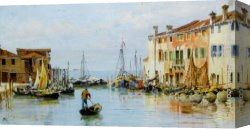 Brandeis Canvas Paintings - A Venetian Bay by Antonietta Brandeis