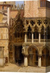 Port of Valencia Canvas Paintings - Port Della Carta Doges Palace by Antonietta Brandeis