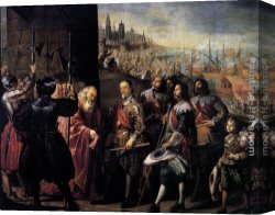 Pereda Canvas Paintings - The Relief of Genoa by Antonio de Pereda