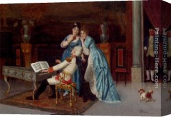 Antonio Canvas Paintings - The Love Song by Antonio Fabres y Costa