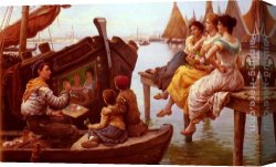 Paoletti Canvas Paintings - The Three Graces by Antonio Paoletti