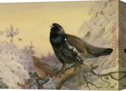Archibald Thorburn Canvas Paintings - Winter in the Glen by Archibald Thorburn