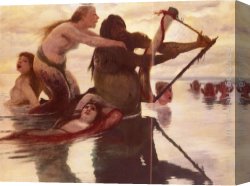 Meeres Canvas Paintings - Im Meere by Arnold Bocklin