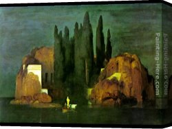 Arnold Canvas Paintings - Island of the Dead by Arnold Bocklin