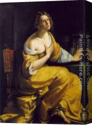 Magdalen Canvas Paintings - Mary Magdalen by Artemisia Gentileschi