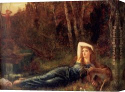 Arthur Canvas Paintings - Endymion by Arthur Hughes