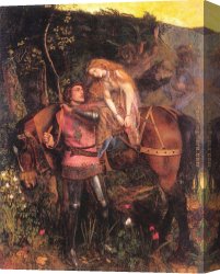 Arthur Canvas Paintings - La Belle Dame Sans Merci by Arthur Hughes