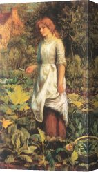 Arthur Canvas Paintings - Phyllis by Arthur Hughes