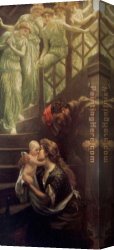 Stairs Canvas Paintings - The Heavenly Stair by Arthur Hughes